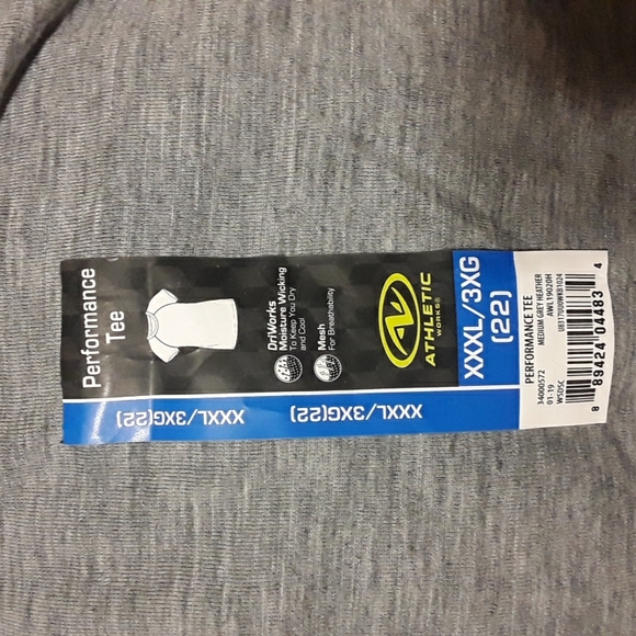 NWT Women's Gray Athletic Tee Size 3X - Picture 3 of 3